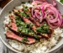 Skirt Steak Rice Bowls with Chimichurri Sauce