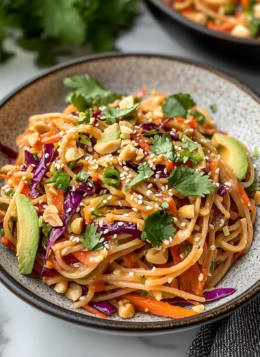 Spicy Thai Spaghetti Salad