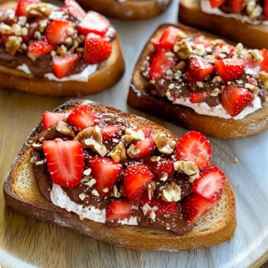 Strawberry Dessert Bruschetta