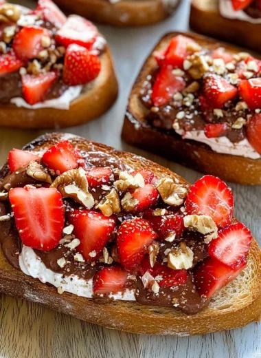 Strawberry Dessert Bruschetta