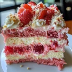 Strawberry Earthquake Cake