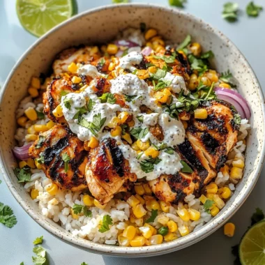 Street Corn Chicken Rice Bowl