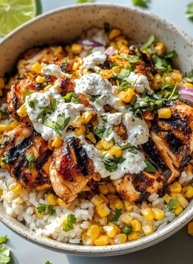Street Corn Chicken Rice Bowl