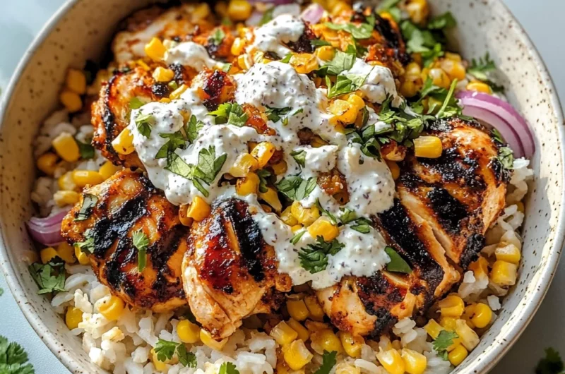 Street Corn Chicken Rice Bowl