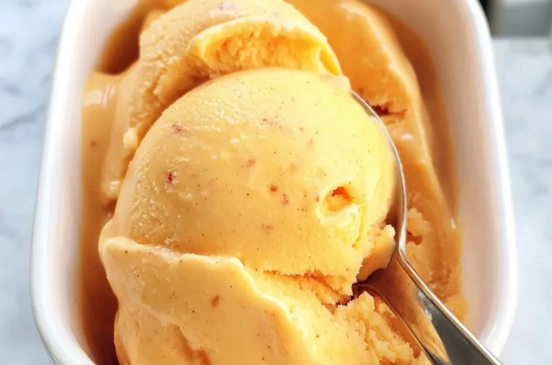 The Best Peach Sorbet Without Ice Cream Maker
