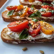 Tomato Crostini with Whipped Feta