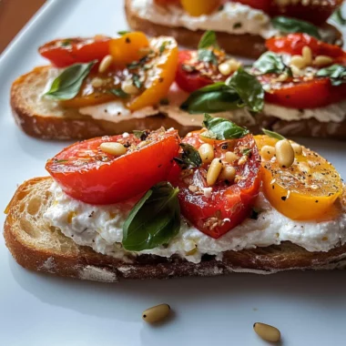 Tomato Crostini with Whipped Feta | Recipes