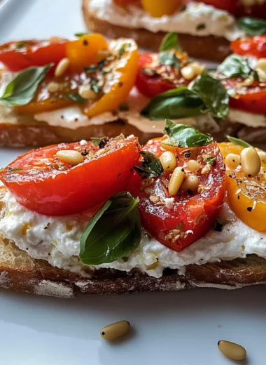 Tomato Crostini with Whipped Feta | Recipes
