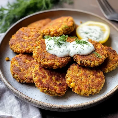 Ultimate Mediterranean Lemon Chickpea Patties with Yogurt Sauce