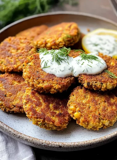 Ultimate Mediterranean Lemon Chickpea Patties with Yogurt Sauce