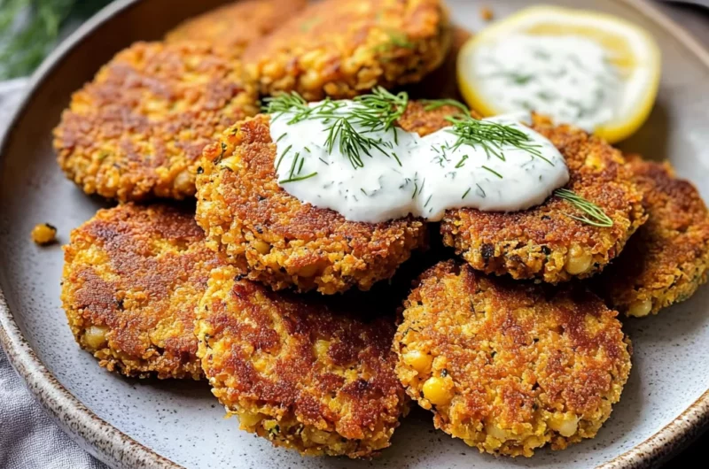 Ultimate Mediterranean Lemon Chickpea Patties with Yogurt Sauce