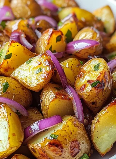honey mustard roasted potato salad