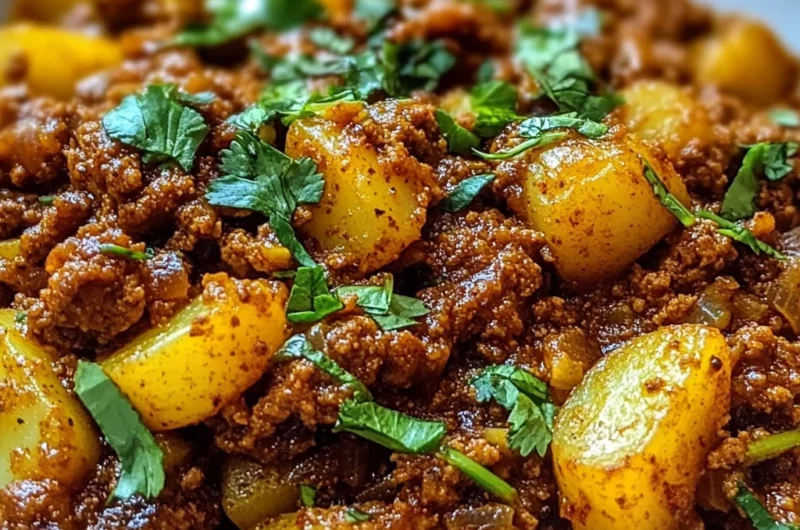 Aloo Keema Ground Meat with Potatoes