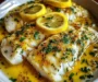 Baked Lemon-Garlic Cod with Butter Sauce