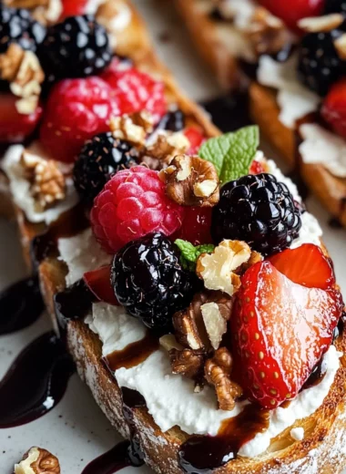 Berries & Goat Cheese Crostini