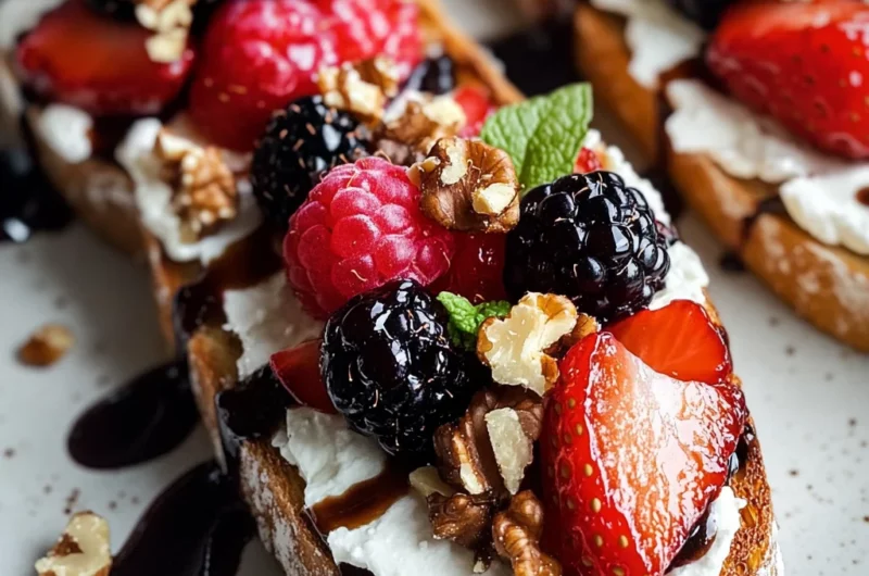 Berries & Goat Cheese Crostini