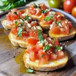 Bruschetta mit Tomaten und Knoblauchöl