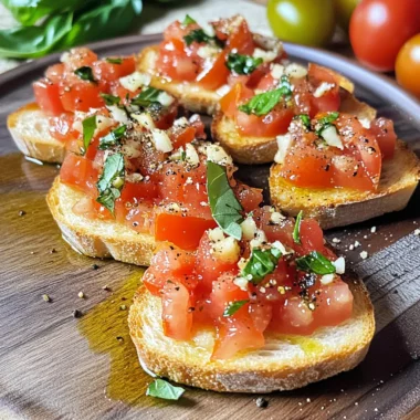 Bruschetta mit Tomaten und Knoblauchöl