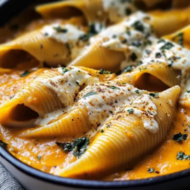 Comforting Stuffed Shells With Pumpkin Cream Sauce