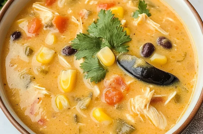 Easy Chicken, Poblano, and Black Bean Soup (Small Batch)