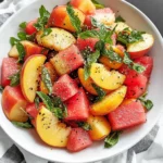 Easy Summer Peach Watermelon Salad