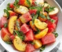 Easy Summer Peach Watermelon Salad