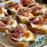 Fig Jam and Prosciutto Crostini