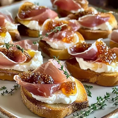 Fig Jam and Prosciutto Crostini