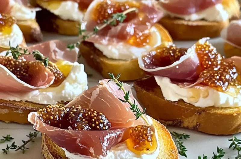 Fig Jam and Prosciutto Crostini