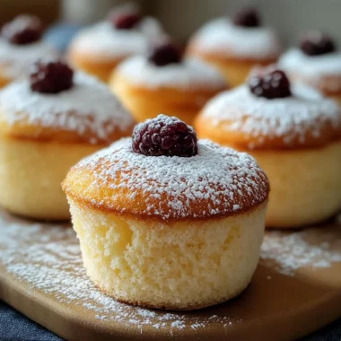 Fluffy Japanese Cotton Cheesecake Cupcakes