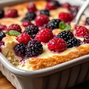 High Protein Triple Berry Bake