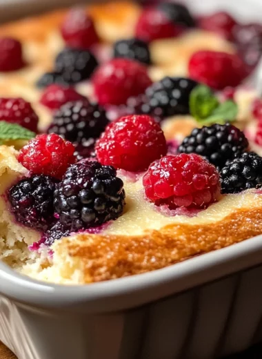 High Protein Triple Berry Bake