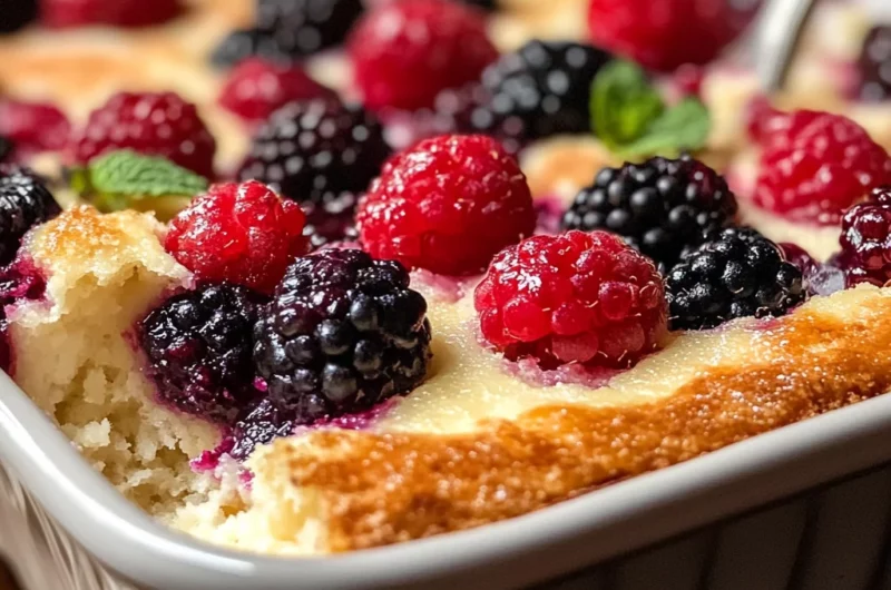 High Protein Triple Berry Bake