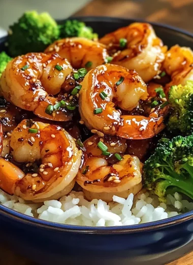 Honey Garlic Shrimp Bowls