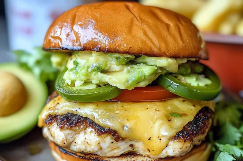 Jalapeno Pepper Jack Chicken Burger