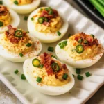 Loaded Jalapeño Popper Deviled Eggs with Bacon