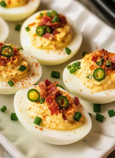 Loaded Jalapeo Popper Deviled Eggs with Bacon