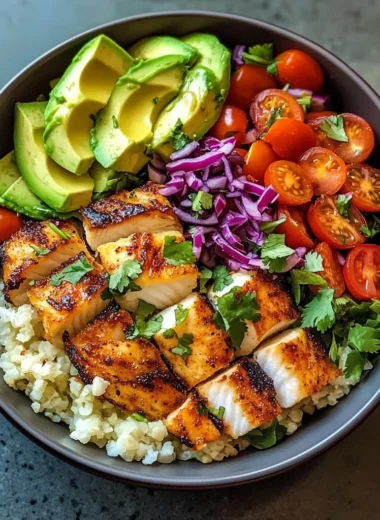 Low-Carb Fish Taco Bowls