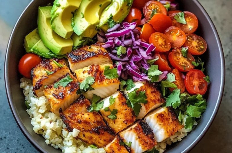 Low-Carb Fish Taco Bowls