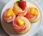 Mango Strawberry Sunset Cupcakes Recipe
