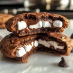 Marshmallow and Nutella Stuffed Chocolate Cookies