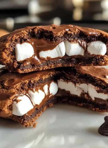 Marshmallow and Nutella Stuffed Chocolate Cookies