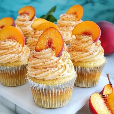Peach Bellini Cupcakes
