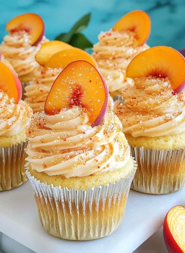 Peach Bellini Cupcakes