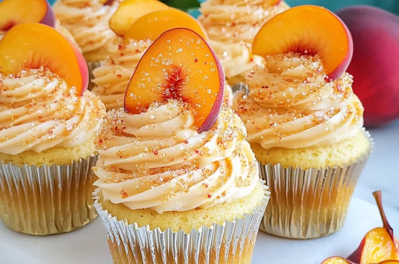 Peach Bellini Cupcakes