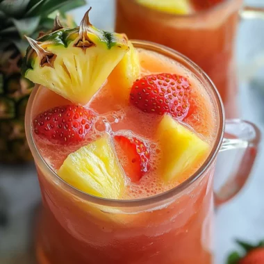 Pineapple Strawberry Agua Fresca