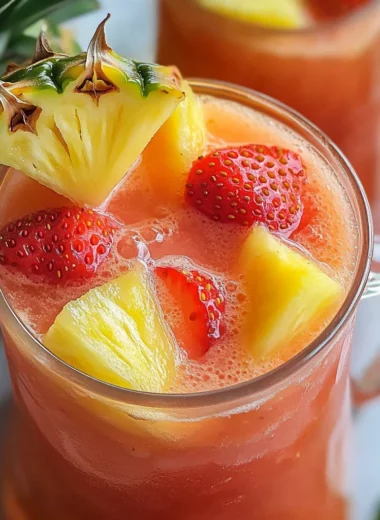 Pineapple Strawberry Agua Fresca