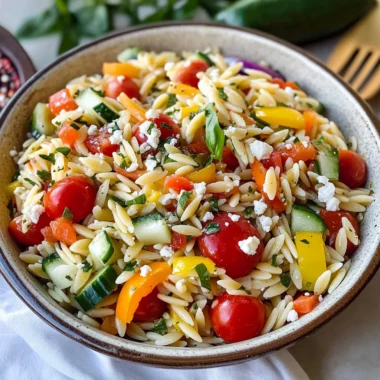 Rainbow Orzo Salad