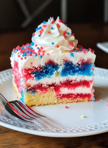 Red White & Blue Poke Cake