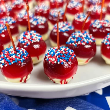 Red, White, and Blue Drunken Cherries